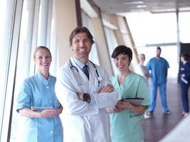 group of medical staff at hospital photo