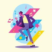 Cheerful Dancing Man vector