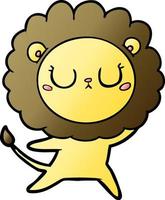 cartoon lion dancing vector