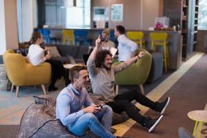 startup Office Workers Playing computer games photo