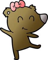 female bear cartoon vector