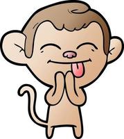 funny cartoon monkey vector