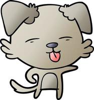 cartoon dog sticking out tongue vector