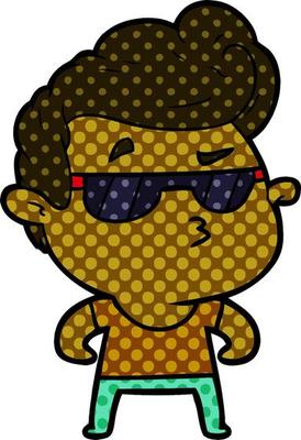 cartoon cool guy