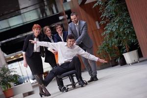 business people group have fun photo