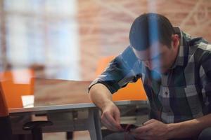 startup business, software developer working on computer photo
