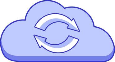 actualización de almacenamiento en la nube.icono de carga.símbolo de carga. compartir sign.concept tecnología de nube transferencia de datos.vector plano. vector