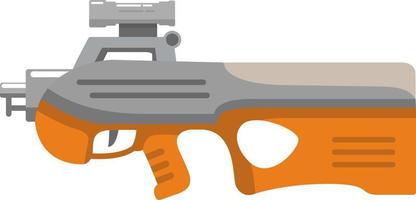 Weapons guns.Set submachine gun modern assault.Flat style vector.Isolated on a white background. vector