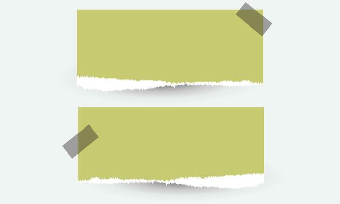 New torn paper sheet design set