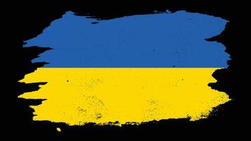 Creative professional Ukraine grungy flag vector