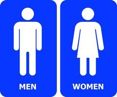 Bathroom signs illustration. Toilet signs for men and women. Vector illustration