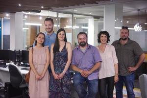 portrait of business team at modern office photo