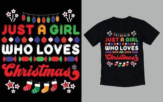 Christmas Day Typography and Graphic T-shirt Design vector