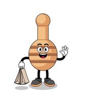 Cartoon of honey dipper shopping vector