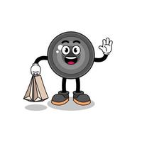 Cartoon of camera lens shopping vector