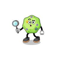 Mascot of amoeba searching vector