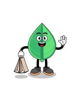 Cartoon of leaf shopping vector