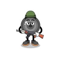 Cartoon of camera lens soldier vector