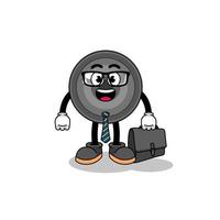 camera lens mascot as a businessman vector