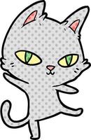 cartoon cat staring vector