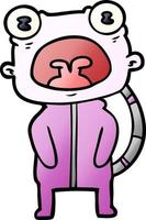 cartoon weird alien communicating vector