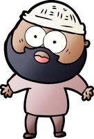 cartoon bearded man vector