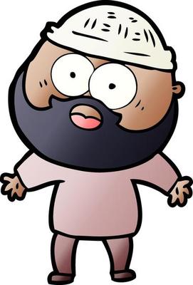 cartoon bearded man