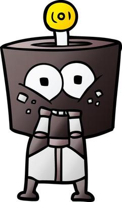 happy cartoon robot