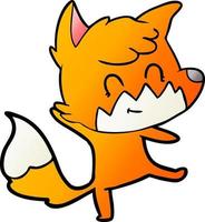 cartoon friendly fox vector