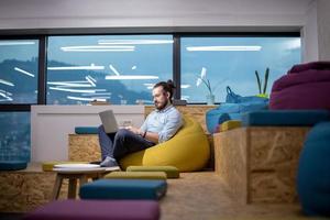 software developer writing programming code photo