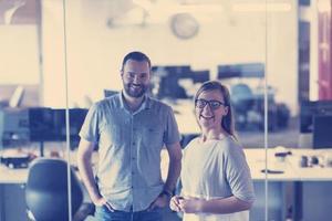 business couple at office photo