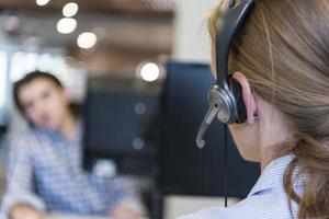 female support phone operator photo