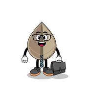 dried leaf mascot as a businessman vector