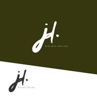 JD Initial handwriting or handwritten logo for identity. Logo with signature and hand drawn style. vector