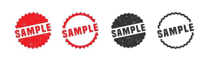 Sample stamp rubber with grunge style on white background. vector