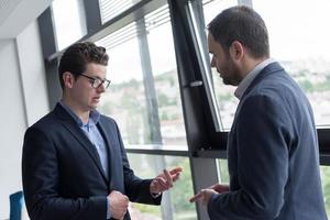 cloasing the deal in modern office interior photo