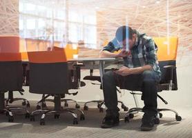 startup business, software developer working on computer photo