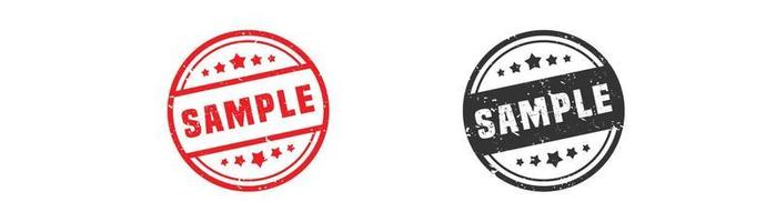 Sample stamp rubber with grunge style on white background. vector