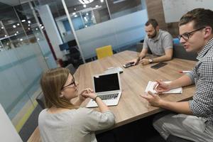 startup business team on meeting photo