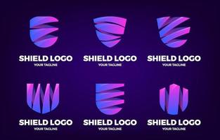 Gradient Shield Logo Collection vector