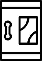 estilo de icono de puerta vector