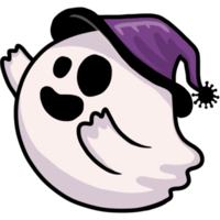 little ghost in halloween party PNG