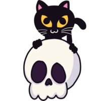 liten katt i halloween fest png