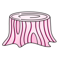 tocón de madera rosa png