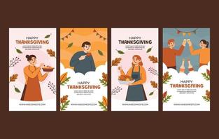 Thanksgiving Social Media Template vector