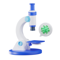 Microscope Medical 3D Illustration png