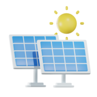 solarpannel energie erde tag 3d illustration png