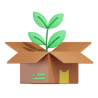 Eco Friendly Package Earth Day 3D Illustration png