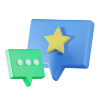 Star Message Communication 3D Illustration png