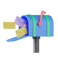 ilustração 3d de comunicação de caixa postal